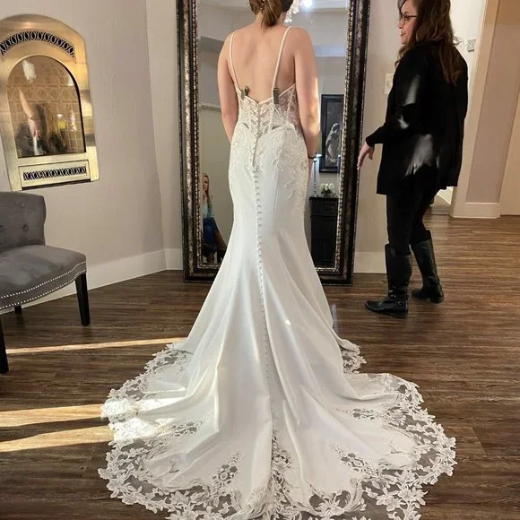 sachin and babi light blue dress Try on the Allure Bridals C721 Gown in Los Angeles, CA